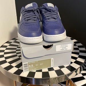 Air Force 1’s Blue and white sneakers